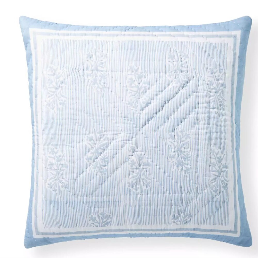 NEW! NWT Serena & Lily Amalfi Euro Sham - Hydrangea